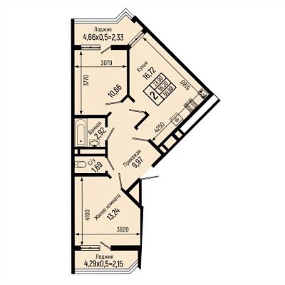 2-комнатная квартира