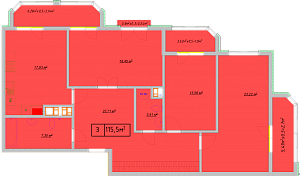 Трехкомнатная квартира