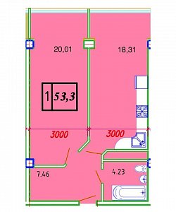 Однокомнатная квартира