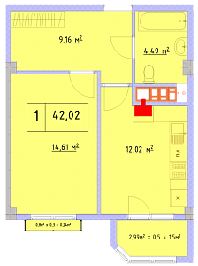 Однокомнатная квартира