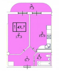 Однокомнатная квартира