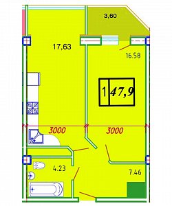 Однокомнатная квартира
