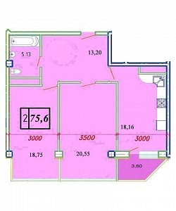 Двухкомнатная квартира