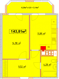 Однокомнатная квартира