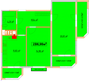 Двухкомнатная квартира