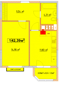 Однокомнатная квартира