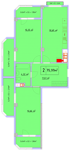 Двухкомнатная квартира